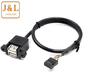 Motherboard 9-pin to Usb Dual Port. Extension Cable Can Fix the Usb Extension Cable with Ear-shaped Double-layer USB 2.0 Shield. - Product Image 1