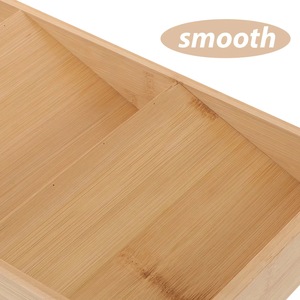 Bamboo Spice Organizer 3 Compartment <b>Drawer</b> <b>Storage</b> Rack For Kitchen Cabinet Use - Product Image 3