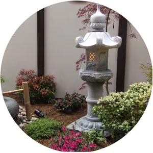 日本园林景观装饰花岗岩石雕高大春日宝塔灯笼灯照明雕像