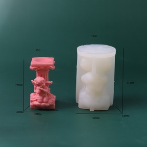 Moule en silicone en gros pour bougie pilier romaine DIY, idéal pour la décoration intérieure, moule à bougie parfumée en forme d'angle - Product Image 6