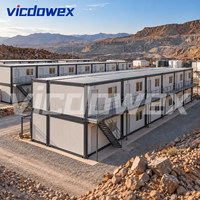 VICDOWEX Maison conteneur modulaire préfabriquée en kit au design contemporain pour camp de construction et logement des travailleurs