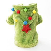 Costume de Noël pour animaux de compagnie, manteau en polaire pour chien, veste à capuche pour chat, tenue chaude pour chiot et chaton, vêtements de fête