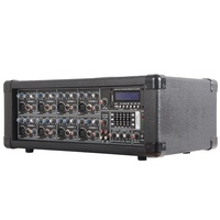Mélangeur alimenté à 8 canaux processeur karaoké Studio maître mélangeur son système DJ amplificateur haut-parleur musique effet de réverbération FM BT TWS