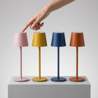 Lampe de table sans fil moderne et minimaliste en métal, rechargeable, à intensité variable par toucher, pour hôtel, bar, restaurant, chevet, extérieur, bureau