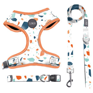 Arnés para mascotas de alta calidad, juego de cuerda de tracción, estilo coreano a la moda, arnés para cachorros y gatos, correa de tela de malla transpirable para perros - Product Image 4