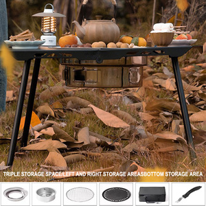 Table de camping pliante réglable en hauteur, barbecue extérieur portable en aluminium extensible sur mesure - Product Image 6