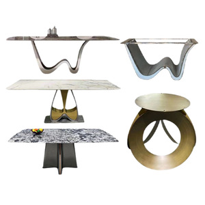 Stainless Steel Dining <b>Table</b> Legs Modern Design Gold Plated Living Room Furniture Frame Stable Support - Product Image 5