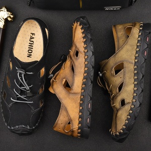 2020 HOT ขาย SLIP-on Hand-stitched รองเท้านุ่มรองเท้าแตะ Hollowed-OUT สำหรับ Men's Breathable CASUAL รองเท้า - Product Image 5