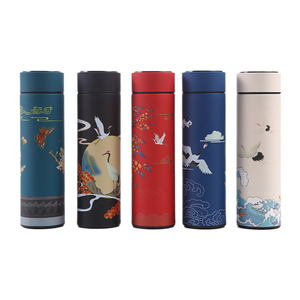 Pantalla de temperatura LED de agua inteligente de 17Oz y 500ml, tapas grandes portátiles con logotipo personalizado para acampar, incluye termos de bebida con Control Digital - Product Image 2