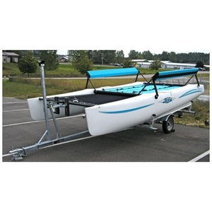 1T/2t3t/4T/5T/6t/7tcustomized <span class=keywords><strong>Catamaran</strong></span> Con lăn loại chống ăn mòn bằng gỗ Dải thuyền Trailer du thuyền xuồng máy lớn thuyền Trailer - Product Image 2
