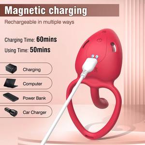 Anneau Pénien Vibrant Contrôlé par Application Bluetooth, Vibrateur Portable pour Couples, Stimulateur Clitoridien Double Usage pour Femmes et Hommes, Jouet Sexuel en Silicone - Product Image 6