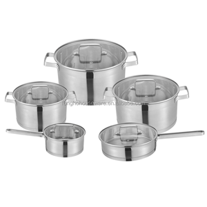 10PCS Cookware Set Stock <strong>Pot</strong> Sauce Pan Casseroles Frying Pan 18/8 Stainless Steel 430 Cooking <strong>Pots</strong> and Pans - Product Image 1
