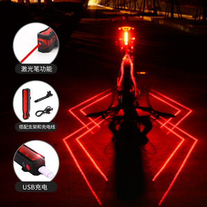 Spider-Man Bicycle Laser Taillight Red USB Rechargeable Flash Mode IpX4 Waterproof Night Riding Warning Light - Product Image 2