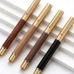 Luxury Promotional Sandalwood Metal Gel <b>Pen</b> Set High Quality Signature <b>Pen</b> with Gift Box Wholesale Custom <b>Pen</b> Suitable As Gifts - Product Image 2