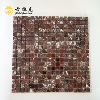 Mosaïque en marbre Rosa Levanto de forme carrée, 10 mm, résistante à l'eau, pour mur de salle de bain, couloir, salon, design d'intérieur