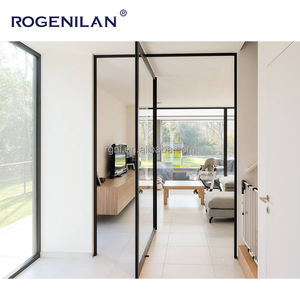 Rogenilan Sala <span class=keywords><strong>de</strong></span> estar Partición Puerta <span class=keywords><strong>de</strong></span> vidrio Comercial <span class=keywords><strong>Aluminio</strong></span> Templado Rejilla esmaltada <span class=keywords><strong>Puertas</strong></span> <span class=keywords><strong>de</strong></span> resorte <span class=keywords><strong>de</strong></span> pivote - Product Image 4