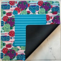 Alas Bermain Mahjong Seri Miss FESTIVAL Bahan Karet 31.5x31.5 inci, Motif Malachite, Dapat Dilipat, Tahan Air, untuk Mahjong Amerika dan Poker