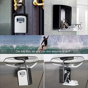 Aluminum Alloy Combination <b>Lock</b> Box 10mm Thickness Mechanical Key Storage Home Use Hanging Type Anti Theft - Product Image 1