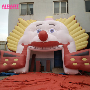 Arche Murale Gonflable Modèle Visage de Clown Amusant, Tête de Clown Gonflable à Bouche Ouverte pour Entrée, Porte Gonflable pour Festivals de <span class=keywords><strong>Cirque</strong></span> et d'Halloween - Product Image 4