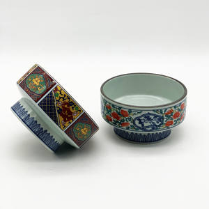 ชามเซรามิกสไตล์ญี่ปุ่นทรงสูง ดีไซน์วินเทจหรูหรา ใช้กับไมโครเวฟได้ ลายดอกไม้ เหมาะสำหรับเสิร์ฟเนื้อ ข้าว ปลาไหล ซาชิมิ - Product Image 3