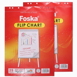 <span class=keywords><strong>Lavagna</strong></span> Bianca Foska con Supporto, Grande Formato Premium con 6 Fori, Facile da Appendere, Carta <span class=keywords><strong>per</strong></span> Flip Chart <span class=keywords><strong>per</strong></span> Insegnanti e Studenti Virtuali - Product Image 6