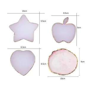 1 pièce Palette ronde en résine et pierre d'agate pour nail art, pour mélange de couleurs, présentation de vernis gel et outil de manucure - Product Image 6