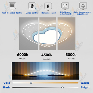 Smart Dimmable Kids Ceiling <strong>Lamp</strong>, Voice/Remote/Wall Control 3000K-6000K Color Changing Airplane Planet Light - Product Image 2