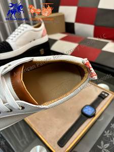 Chaussures de sport décontractées pour hommes, nouvelle tendance, légères, avec doublure en cuir véritable, confortables pour la marche, style Louboutins - Product Image 5