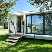 JJM Luxury Maison Capsule Spatiale Modulaire Préfabriquée Intelligente 1 ou 2 Étages, 2 Chambres, 20ft x 40ft, pour Hôtel
