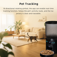 Distributeur automatique de nourriture pour animaux de compagnie intelligent OEM, application de contrôle à distance, puce électronique, laser pour taquiner les animaux, 2 caméras, vision nocturne HD 1080P, 5L, application de distributeur automatique de nourriture pour animaux de compagnie