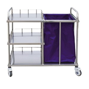 Carrito de Enfermería de Acero Inoxidable, 960x550x900mm, Mueble de Hospital Resistente, Carro de Equipo Médico con 4 Ruedas - Product Image 4
