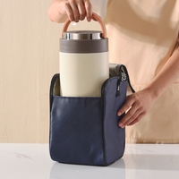 Maxcook 2L Edelstahl Isolierter Speisewärmer Behälter Suppen-Thermoskanne mit Tasche Lunchbox für Warme Mahlzeiten