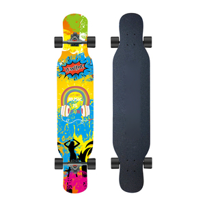 <span class=keywords><strong>Skateboard</strong></span> double kick à grande vitesse, nouvelle conception, 7 couches de bois d'érable du Nord-Est, pour débutants - Product Image 1