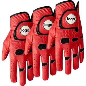 Guante de Golf de Cuero Cabretta con Logotipo Personalizado, Guantes de Golf Antideslizantes con Marcador de Pelota Extraíble para Hombre - Product Image 4