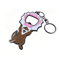 Décapsuleur porte-clés personnalisé en émail souple motif castor, dessin animé tendance, souvenir de zoo, cadeau mignon, décapsuleur de bière en alliage animalier