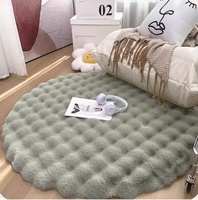 Tapis de sol en fausse fourrure de lapin tissée unie pour salon, chambre, chevet, baie vitrée, couverture de canapé