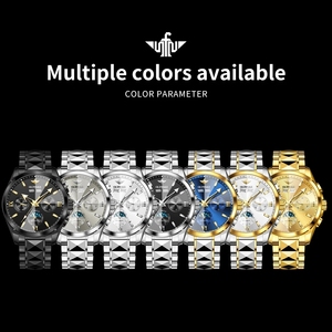 OUPINKE Luxury Men's <b>Automatic</b> Mechanical <b>Wristwatch</b> Business Waterproof Moon Phase Date Week Reloj Mecánico Hombre 3325 - Product Image 5