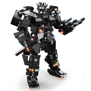 WOMA Đồ Chơi Robot 2 Trong 1 Giáo Dục Cho Trẻ Em Sinh Viên Thương Hiệu Riêng C0551 Bộ Khối Xếp Hình Bảo Vệ Bọc Thép SWAT Cảnh Sát Thành Phố - Product Image 4