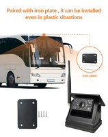 Mise à jour 7 pouces numérique sans fil Quad AHD DVR moniteur avec recharge solaire magnétique 9600MA batterie caméra kit pour RV camion chariot élévateur