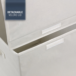 <span class=keywords><strong>Coffre</strong></span> jouets en plastique pour enfants, boîte de rangement pliable en Non tissé pour enfants avec couvercle rabattable, bacs de rangement grands (<span class=keywords><strong>Beige</strong></span>) - Product Image 4