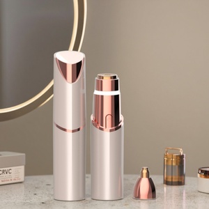 Depiladora Eléctrica Recargable 2 en 1 Sin Dolor, Depiladora Nasal y Afeitadora/Recortadora Facial para Mujer, Herramienta de Depilación Doméstica - Product Image 1