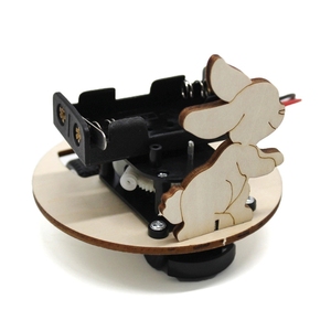 Kit de robot lapin en bois à assembler soi-même OKYN-G5567, expérience scientifique électrique, jouet éducatif STEM pour enfants - Product Image 1