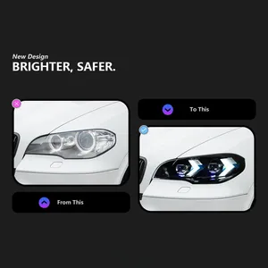 ชุดไฟหน้า StarNav สำหรับรถยนต์ E70 Lci ปี 2007-2013 พร้อมไฟ LED แบบ Eye DRL และไฟเลี้ยว - Product Image 1