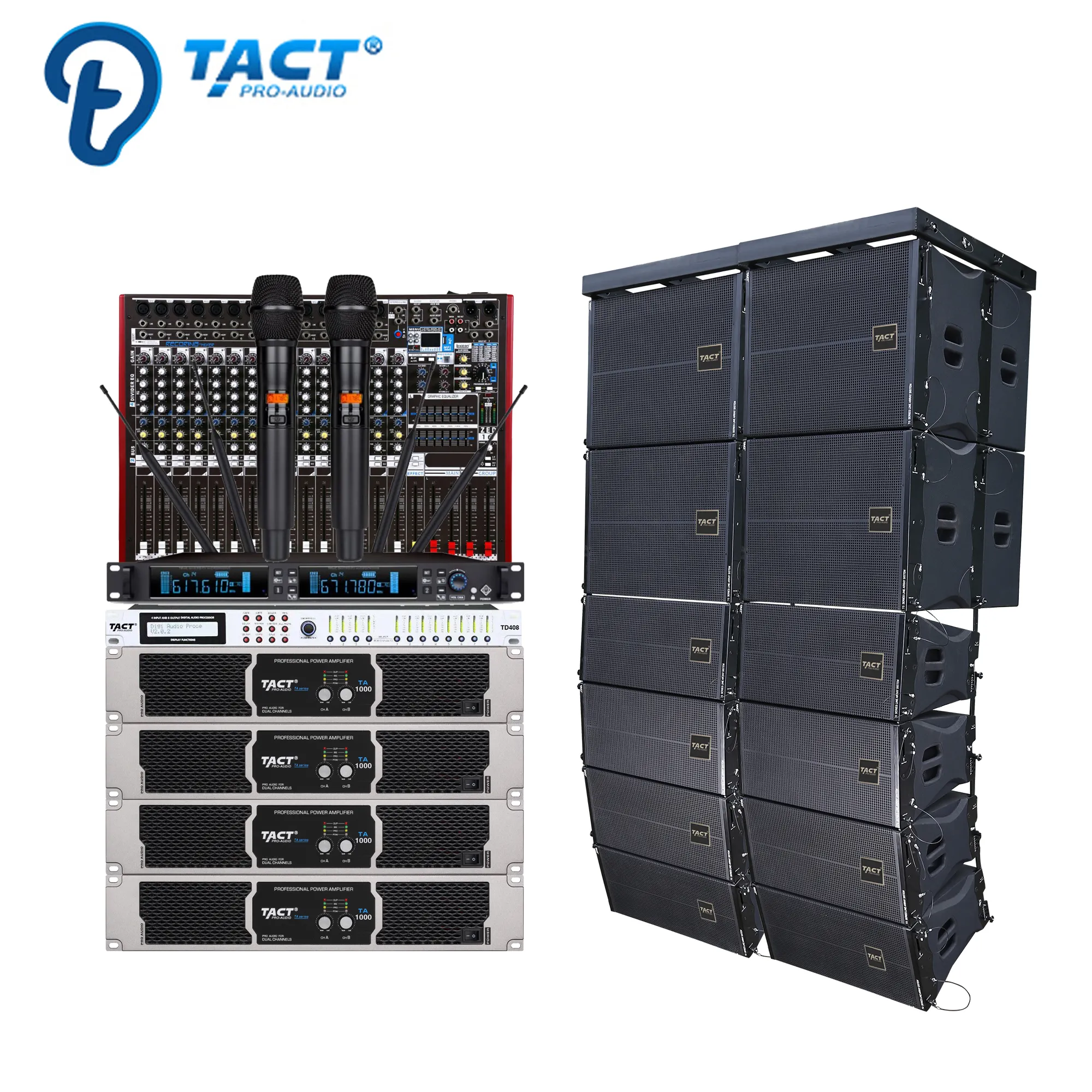 TACT PRO AUDIO professionnel mini système de réseau de lignes double haut-parleur intérieur de 6 pouces