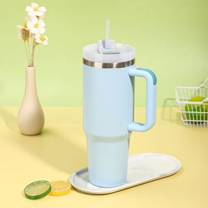 Gobelet isotherme de voyage H2.0 avec poignée, 40 oz, double paroi, couvercle, paille, antidérapant, couleur personnalisée OEM - Product Image 3