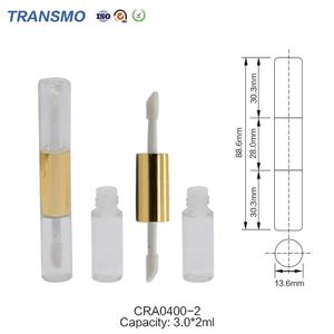 Precio de fábrica: Tubos de brillo labial de doble cabezal únicos, con logotipo personalizable, envases de plástico para máscara y delineador de ojos, y lápiz labial líquido único. - Product Image 2