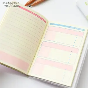 School Office Stationery Kawaii soft Cover with Pocket Memory notepad Korea diary Notebook