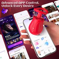 Rose APP-Gesteuerter Wasserdichter Leckender Klitoris-Nippel-Stimulator Klitoris-Saugvibrator für Frauen