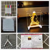 Tableau de Dessin Lumineux Effaçable pour Enfants avec Lumière pour Bricolage à Domicile, Coloriage Transparent, Peinture de Bureau, 15 cm