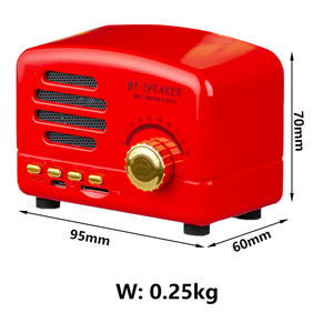 Factory Vintage Mini Radio BT42 RGB Light 5W FM Radio Rechargeable TF Card 1200mAh Portable for Home Office Party Decor - Product Image 2